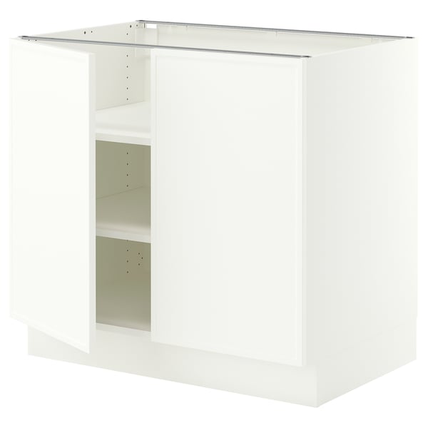 SEKTION Base cabinet with shelves/2 doors, white/Aspudden matte white, 36x24x30 "