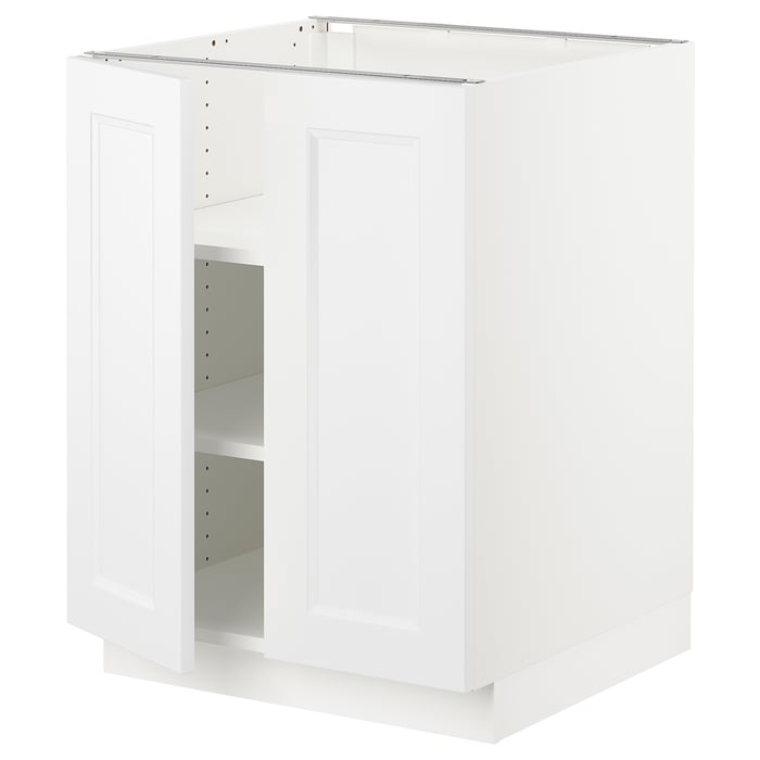 SEKTION base with shelves/2 doors, white/Axstad matt white