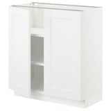 SEKTION Base cabinet with shelves/2 doors, white/Axstad matte white, 30x15x30 "