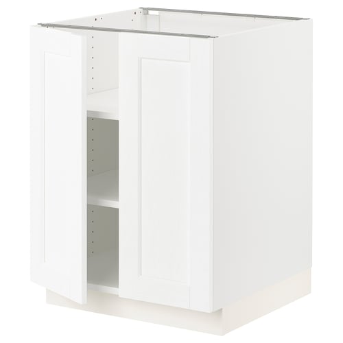 SEKTION white cabinet, modern kitchen furniture with adjustable shelves, clean, square design.