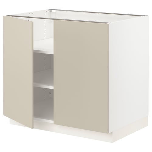 SEKTION kitchen cabinet, beige, modern, adjustable shelves