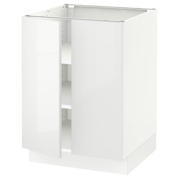 SEKTION Base cabinet with shelves/2 doors, white/Ringhult white, 24x24x30 "