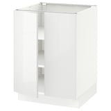 SEKTION Base cabinet with shelves/2 doors, white/Ringhult white, 24x24x30 "