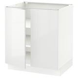 SEKTION Base cabinet with shelves/2 doors, white/Ringhult white, 30x24x30 "