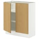 SEKTION Base cabinet with shelves/2 doors, white/Sinarp oak veneer, 30x15x30 "