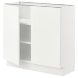 SEKTION Base cabinet with shelves/2 doors, white/Vallstena white, 36x15x30 "
