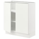 SEKTION Base cabinet with shelves/2 doors, white/Vallstena white, 30x15x30 "