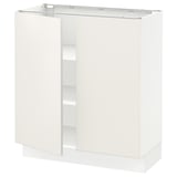 SEKTION Base cabinet with shelves/2 doors, white/Veddinge white, 30x15x30 "