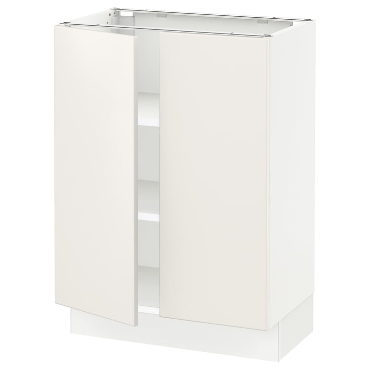 SEKTION base with shelves/2 doors, white/Veddinge white, 24x15x30" IKEA