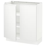 SEKTION Base cabinet with shelves/2 doors, white/Voxtorp matte white, 30x15x30 "