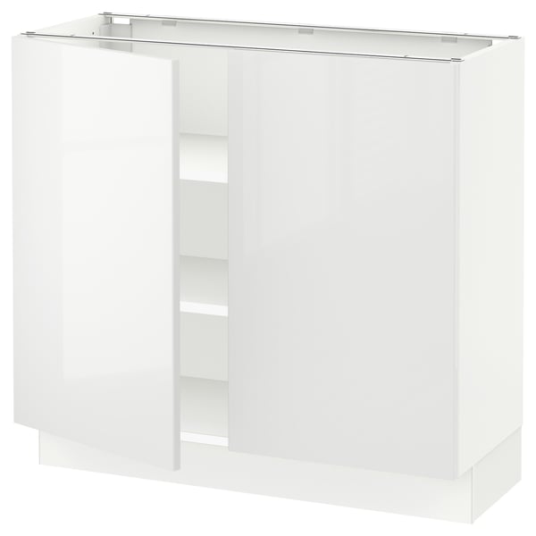 SEKTION Base with shelves/2 doors white, Ringhult white IKEA