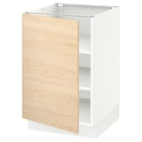 SEKTION Base cabinet with shelves, white/Askersund light ash effect, 21x24x30 "