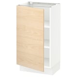 SEKTION Base cabinet with shelves, white/Askersund light ash effect, 18x15x30 "
