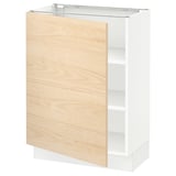 SEKTION Base cabinet with shelves, white/Askersund light ash effect, 24x15x30 "
