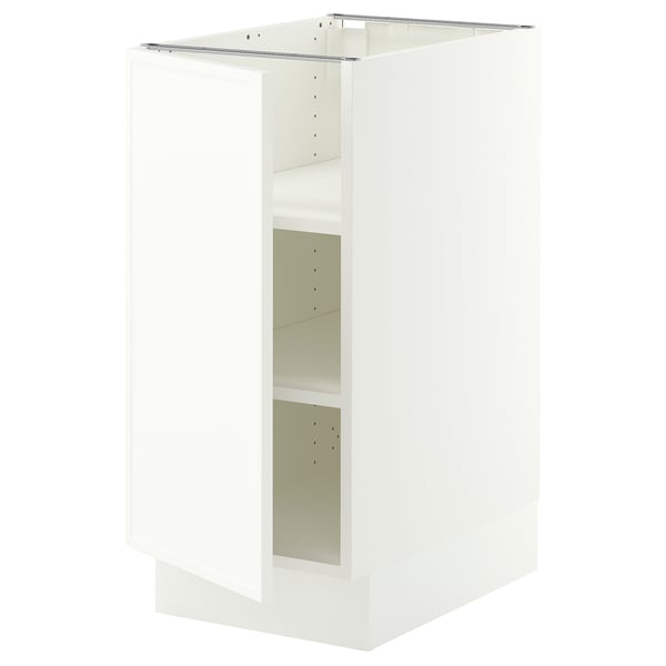 SEKTION Base cabinet with shelves, white/Aspudden matte white, 15x24x30 "