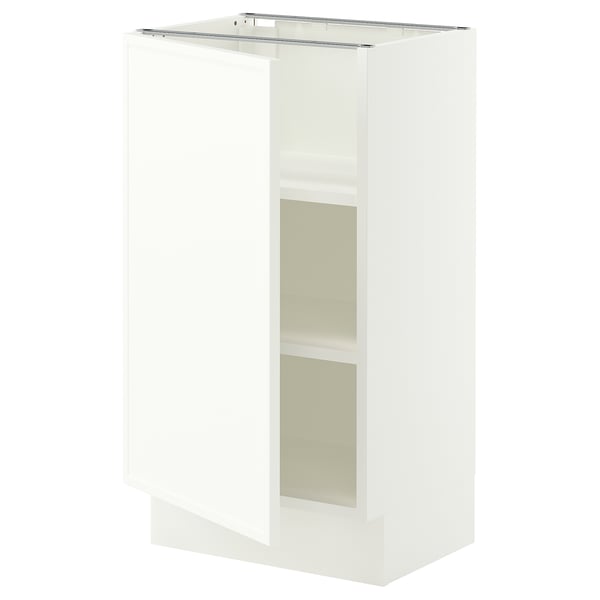 SEKTION Base cabinet with shelves, white/Aspudden matte white, 18x15x30 "