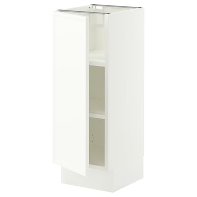 SEKTION Base cabinet with shelves, white/Aspudden matte white, 12x15x30 "