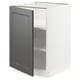 SEKTION Base cabinet with shelves, white/Axstad dark gray, 21x24x30 "