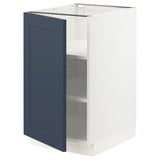 SEKTION Base cabinet with shelves, white Axstad/matte blue, 18x24x30 "