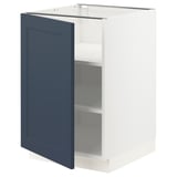 SEKTION Base cabinet with shelves, white Axstad/matte blue, 21x24x30 "
