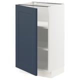 SEKTION Base cabinet with shelves, white Axstad/matte blue, 18x15x30 "