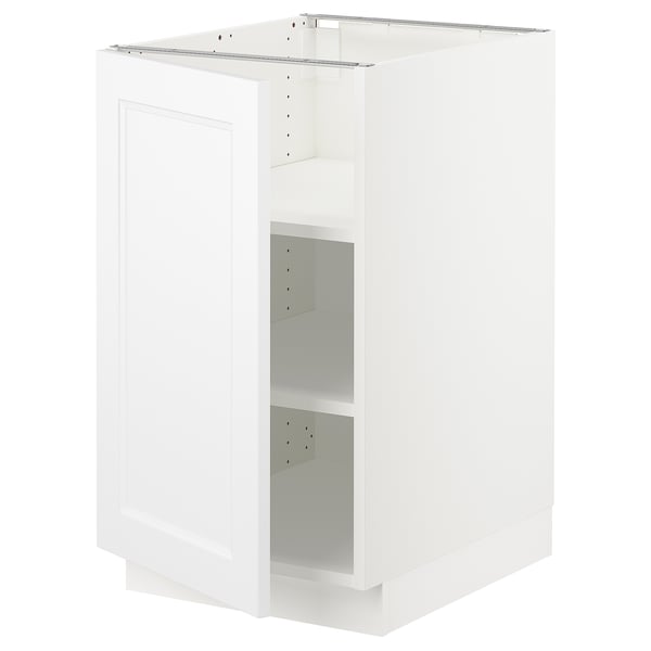 SEKTION Base cabinet with shelves, white/Axstad matte white, 18x24x30 "