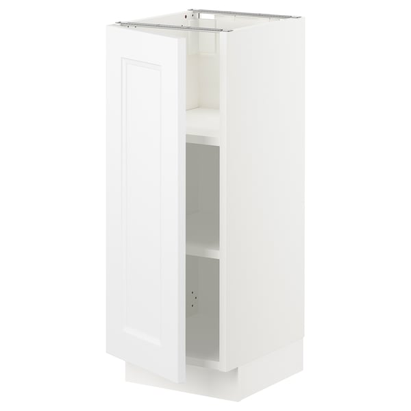 SEKTION Base cabinet with shelves, white/Axstad matte white, 12x15x30 "