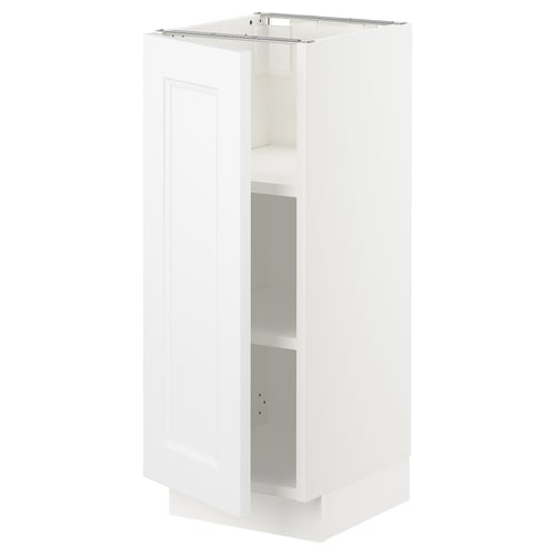 White SEKTION cabinet, open shelf inside.