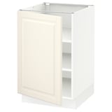 SEKTION Base cabinet with shelves, white/Bodbyn off-white, 21x24x30 "