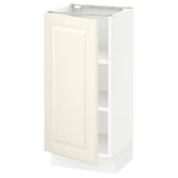 SEKTION Base cabinet with shelves, white/Bodbyn off-white, 15x15x30 "