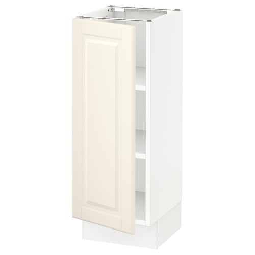 Off-white SEKTION kitchen cabinet, vertical rectangular design with bevelled edges, no visible hardware.