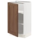 SEKTION Base cabinet with shelves, white Enköping/brown walnut effect, 18x15x30 "