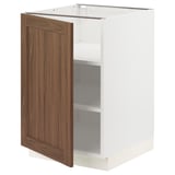 SEKTION Base cabinet with shelves, white Enköping/brown walnut effect, 21x24x30 "