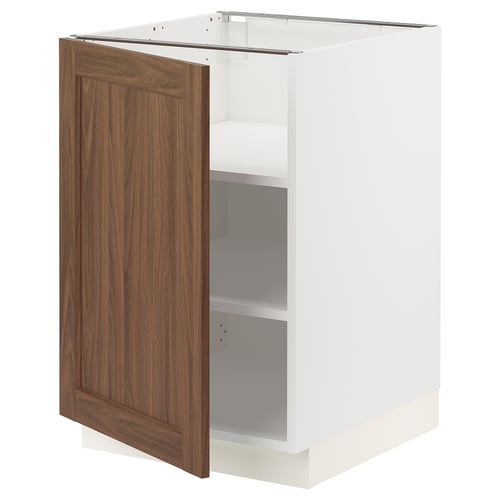 Wooden door cabinet, white, classic design.