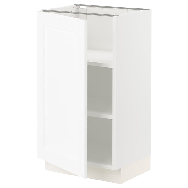 SEKTION Base cabinet with shelves, white Enköping/white wood effect, 18x15x30 "