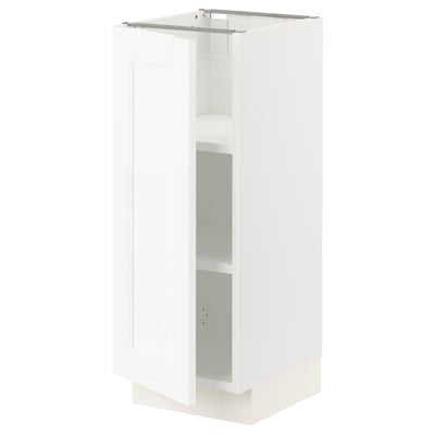 SEKTION white cabinet, sleek design with adjustable shelves.