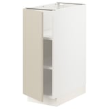 SEKTION Base cabinet with shelves, white/Havstorp beige, 12x24x30 "