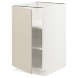 SEKTION Base cabinet with shelves, white/Havstorp beige, 18x24x30 "