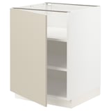 SEKTION Base cabinet with shelves, white/Havstorp beige, 24x24x30 "