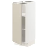 SEKTION Base cabinet with shelves, white/Havstorp beige, 12x15x30 "
