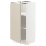 SEKTION Base cabinet with shelves, white/Havstorp beige, 15x15x30 "