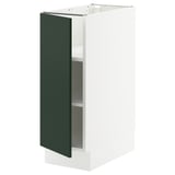 SEKTION Base cabinet with shelves, white/Havstorp deep green, 12x24x30 "