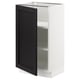 SEKTION Base cabinet with shelves, white/Lerhyttan black stained, 18x15x30 "