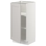 SEKTION Base cabinet with shelves, white/Lerhyttan light gray, 15x15x30 "