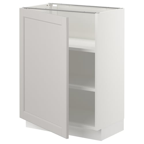This image the SEKTION kitchen cabinet in white with a single door. It has a sleek, modern design with a shaker-style door.