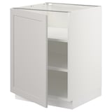 SEKTION Base cabinet with shelves, white/Lerhyttan light gray, 24x24x30 "