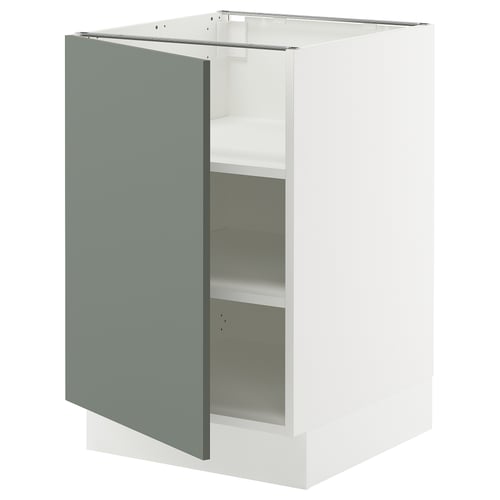 Ikea SEKTION kitchen cabinet, white with grey-green door.