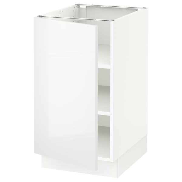 SEKTION Base cabinet with shelves, white/Ringhult white, 18x24x30 "