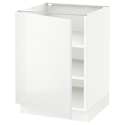 SEKTION Base cabinet with shelves, white/Ringhult white, 24x24x30 "
