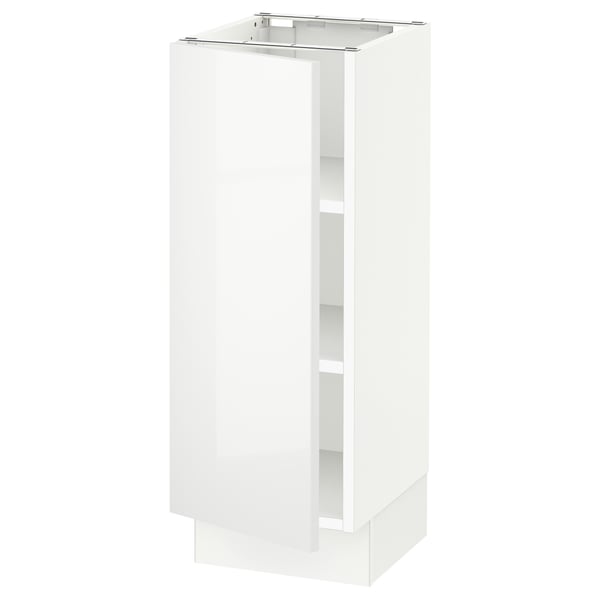 SEKTION Base cabinet with shelves, white/Ringhult white, 12x15x30 "
